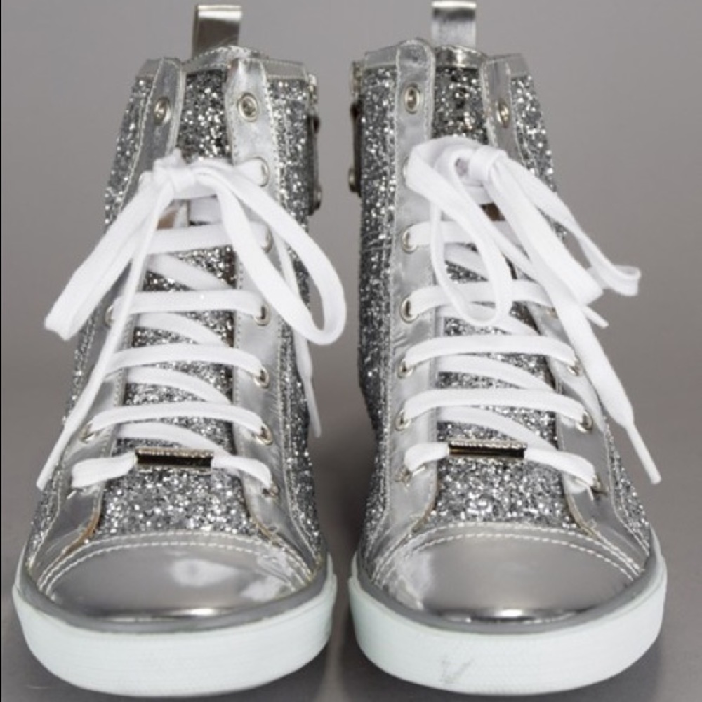Jimmy Choo “destin” silver sneakers